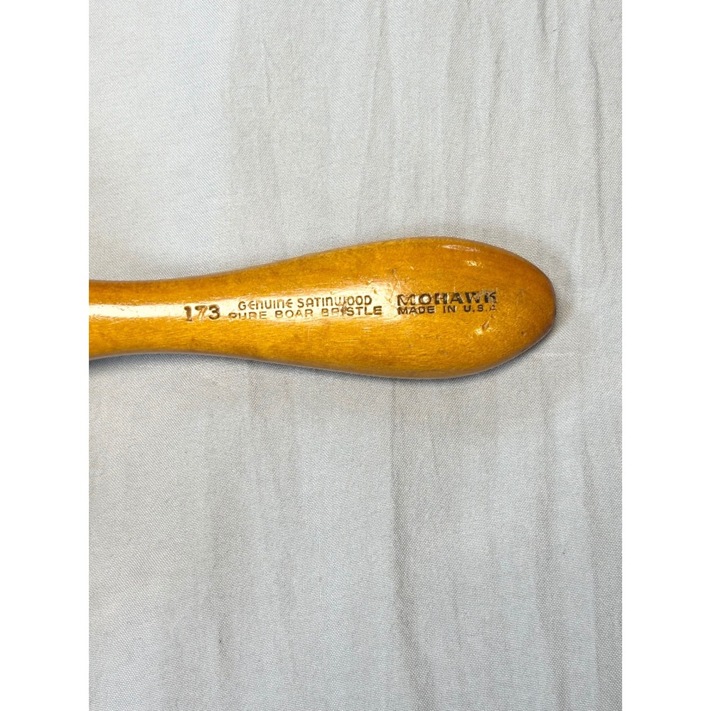 Vintage Mohawk 173 Genuine Satinwood Pure Boar Bristle Hair Brush Made in USA - Picture 2 of 10